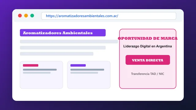 Modelo de aplicación comercial y proyectos digitales para aromatizadoresambientales.com.ar